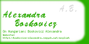 alexandra boskovicz business card